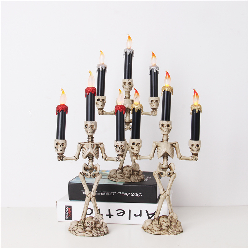 Velas de Halloween accesorios de decoración lámpara de calabaza luminosa lámpara de mesa fantasma atmósfera decoración de la mesa