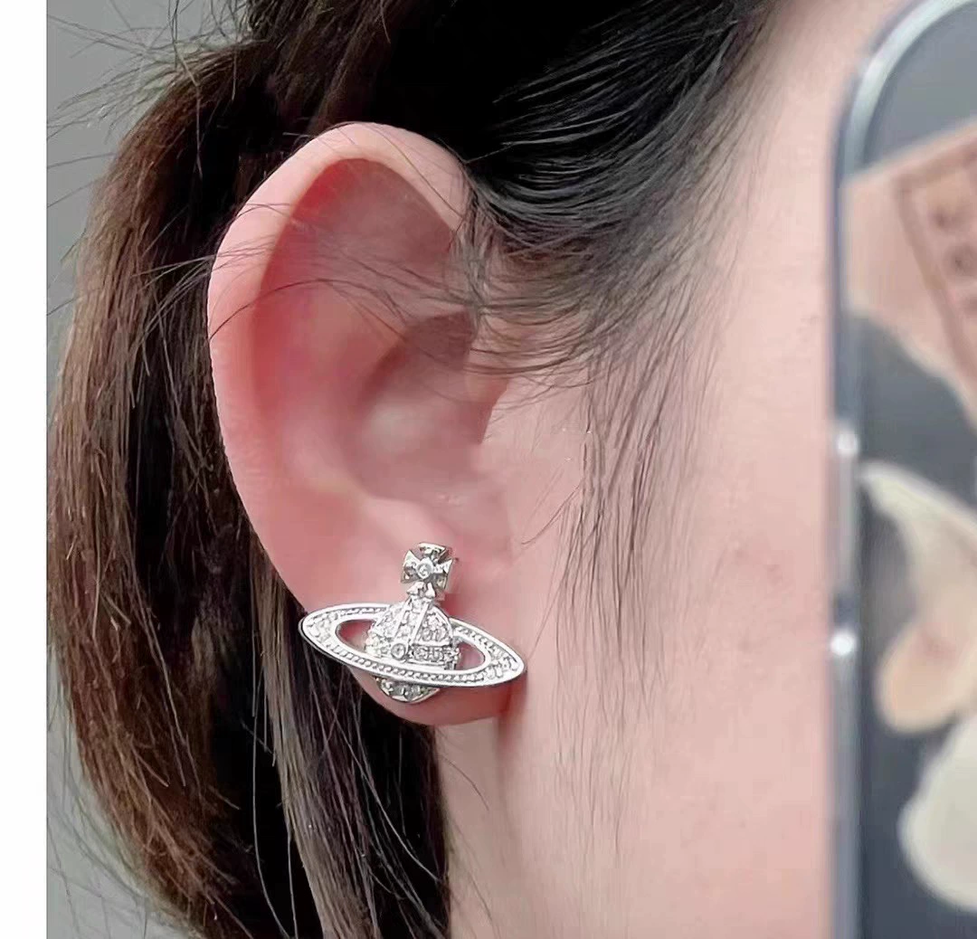 Малые дизайнерские серьги, 925 пробы серебро, украшенные diamonds, стиль высокого качества, ярко запоминающийся стиль