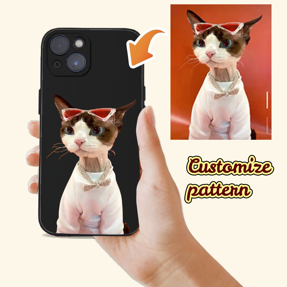 Mobile Phone Case for Apple 17, Cute Black Matte, Cross-Border Custom-Made iPhone 14 Pro Max Phone Case