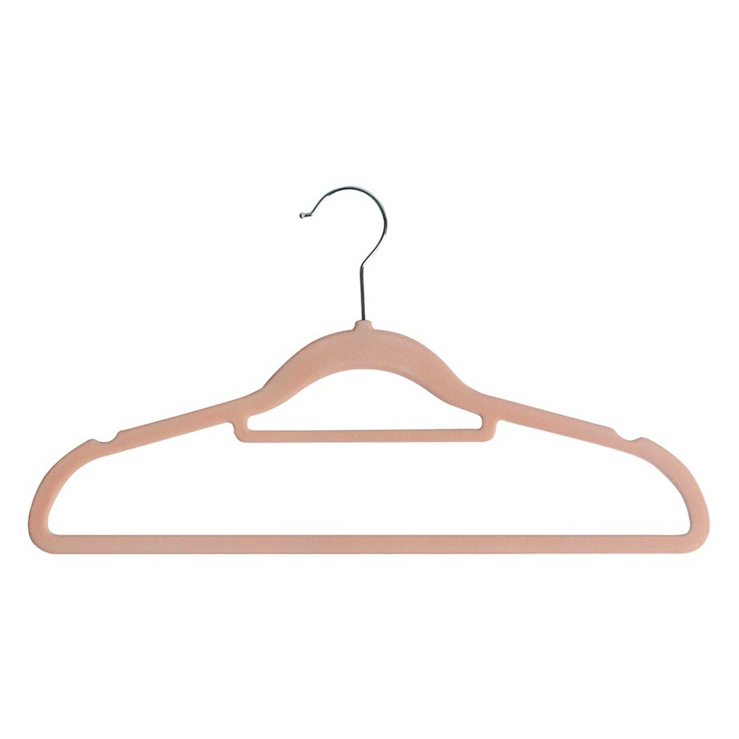 Вешалка для одежды Жирная Бытовая оптовая продажа Вешалки для хранения одежды Флокирующая утолщенная вешалка для одежды Нескользящие немаркированные флокирующие вешалки