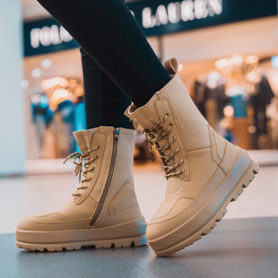 2025 Export Popular Thick-Soled Women's Boots Fleece-Lined and Thickeneded Zipper Snow Boots for Women Warm and Waterproof Winter Women's Shoes