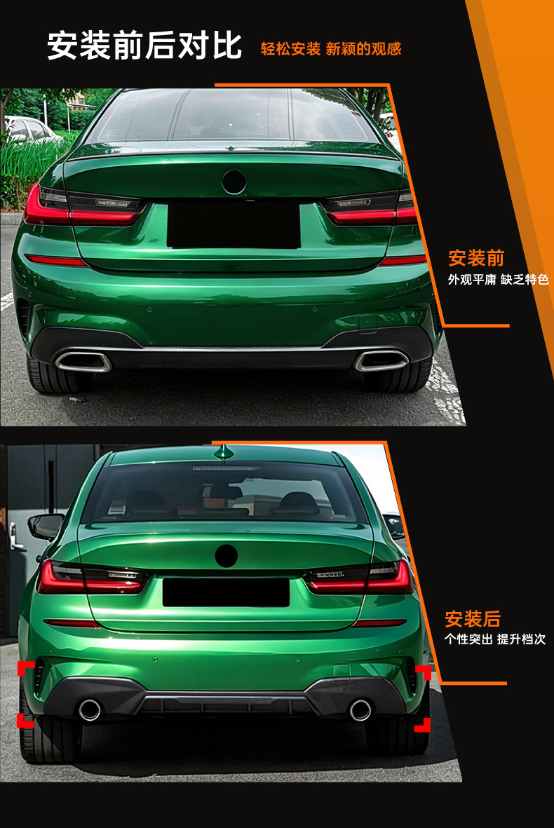 Suitable for Bmw 3 Series G20 G21 Early Model m Sport European Version Mp Rear Lip Spoiler Modification Parts
