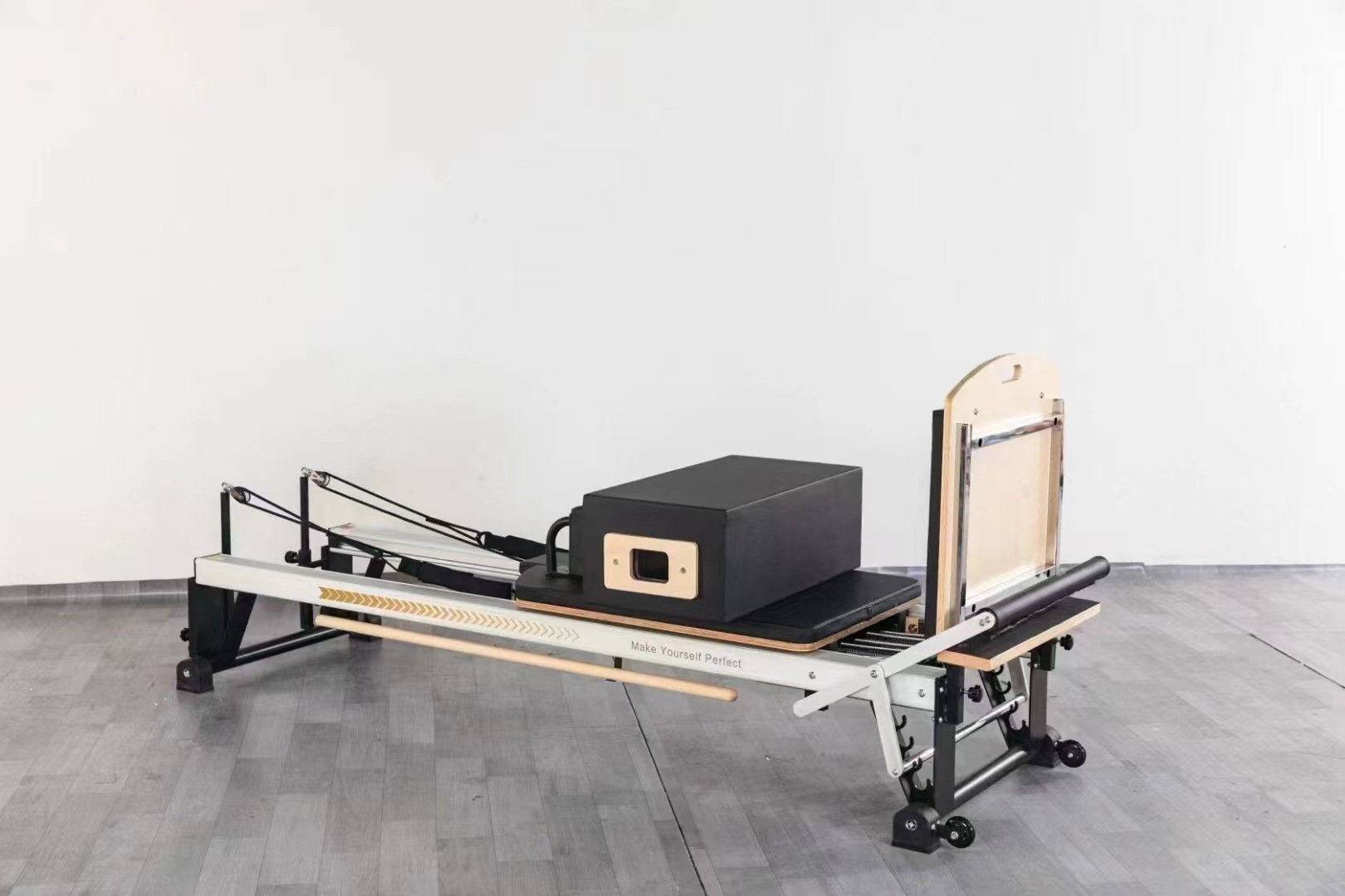 Pilates cama central de órbita completa aleación de aluminio medio elevado pequeña cama blanca cama central plegable aleación de aluminio Manlychew