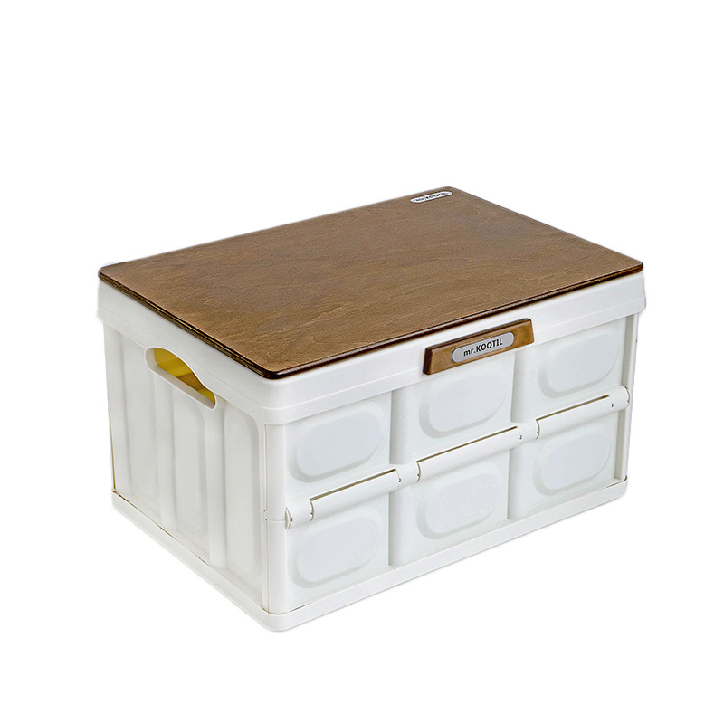 Caja blanca color nogal tablero grande