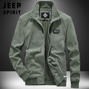 JEEP Jeep Corduroy Jacket Men's 2023 Spring and Autumn Coat Retro Casual Fashionable Tooling Jacket 0188