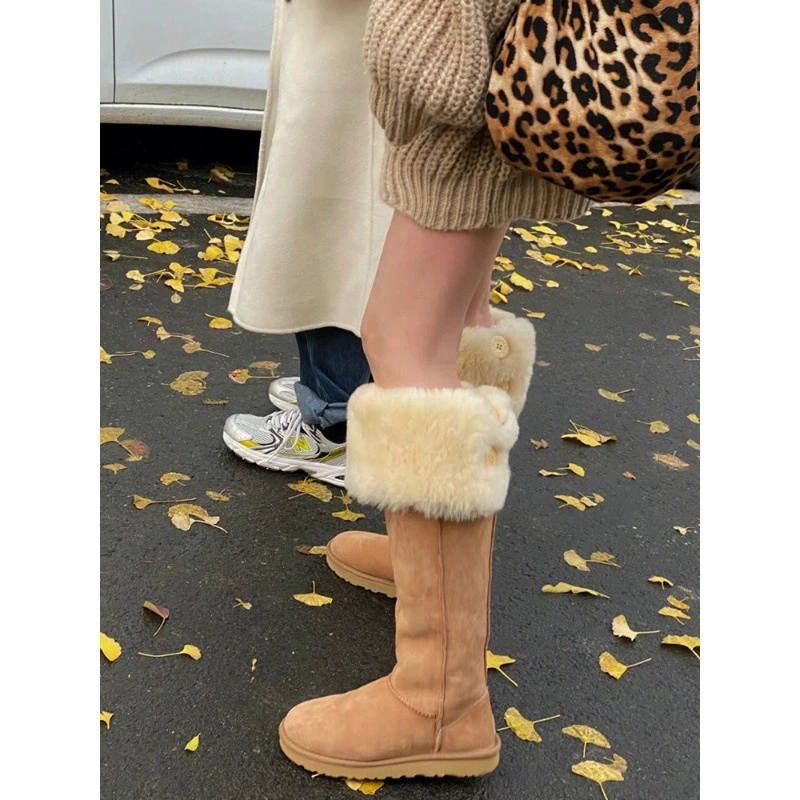 2024 Чжоу Dongyu один и тот же снегоступы женские толстые хлопковые сапоги с высокой трубкой