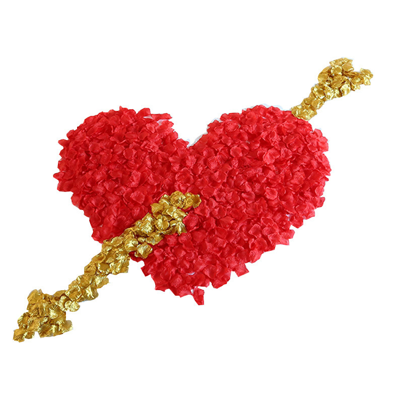 Pétalos de Rosa artificiales decoración de la confesión de la boda flor dispersa a mano propuesta del día de San Valentín haciendo romántica decoración de la habitación de la boda suministros