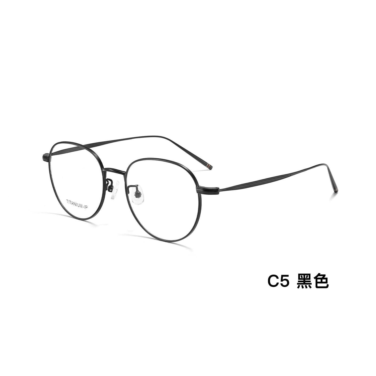 Monturas de gafas ovaladas retro de titanio puro de alta calidad con patillas de titanio de alta elasticidad, adecuadas para rostros grandes, disponibles con lentes graduadas, al por mayor.