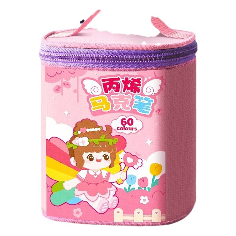 Marcadores acrílicos de punta suave que se pueden superponer, rotuladores de acuarela para niños, pinceles de pintura para arte de jardín de infantes, adecuados para estudiantes de primaria.