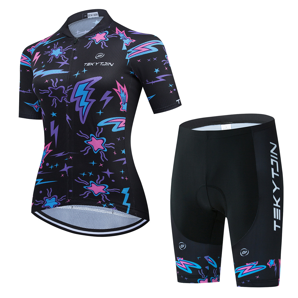 Summer Short-sleeved High-end Quality Strap Riding Suit Men's and Women's Team Version Mountain Road Bike Suit