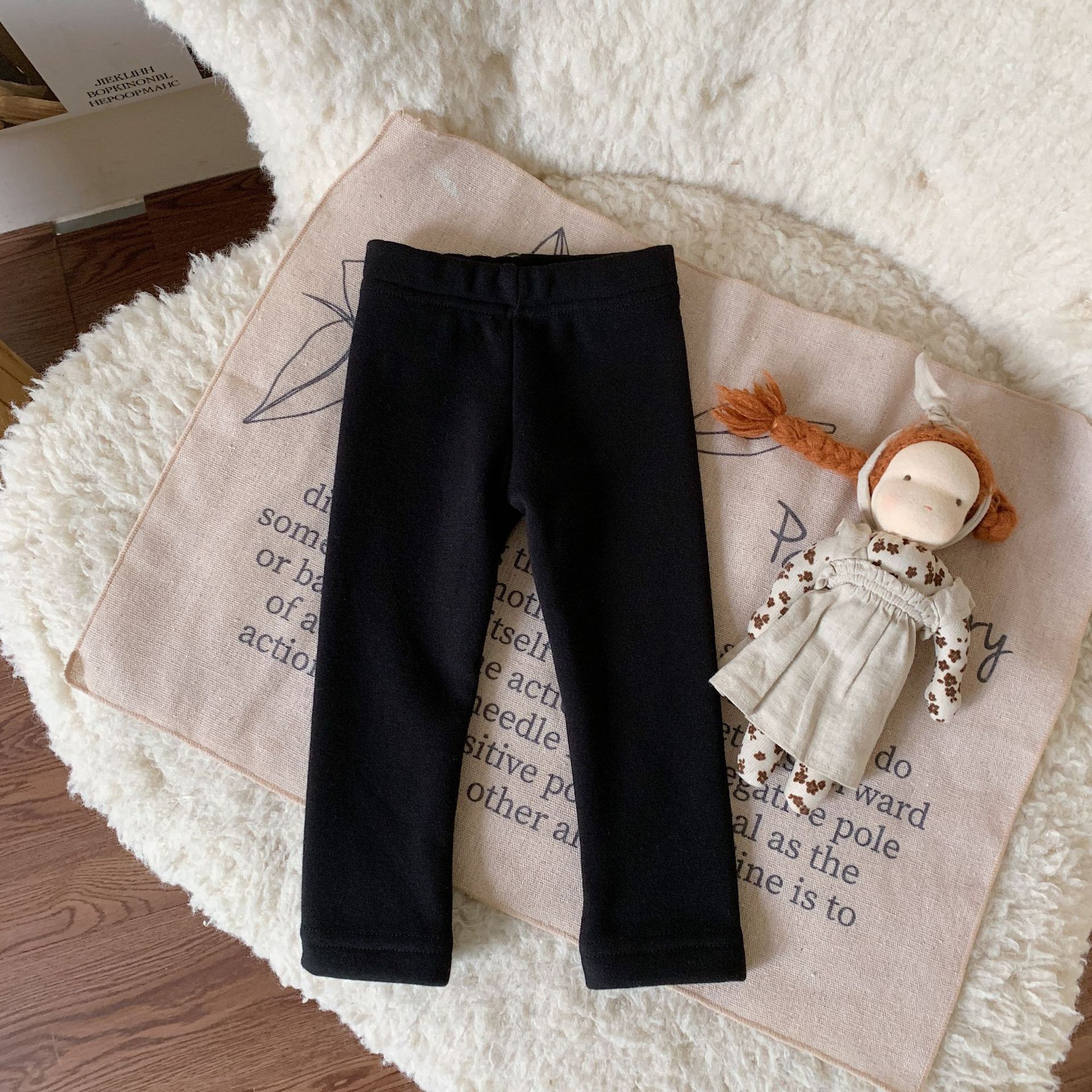 Polainas forradas de vellón para niños 2023 Otoño e Invierno Nuevos pantalones de bebé para niñas pantalones largos cálidos engrosados para Bebés Ropa para niños pantalones para niños