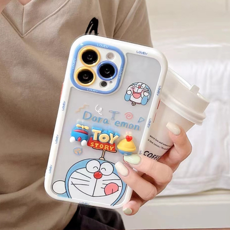 カエルの吊り下げ iPhone14pro に適したかわいいクリームシェル漫画落下防止ハードシェル Apple 16 フラワー携帯電話ケース|undefined