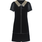 小个子黑色时尚女2022年夏季新款韩版气质拼接中长款裙子，女装连衣裙，语缦