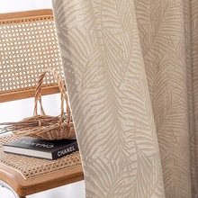 中古复古美式法式雪尼尔提花遮光雪尼尔窗帘高级感绍兴布料整批发