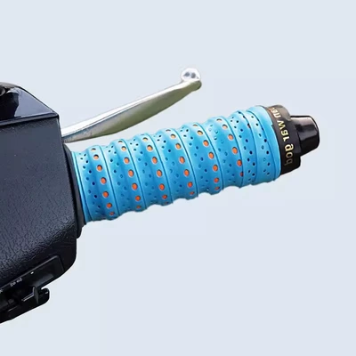 Electric Vehicle Motorcycle Handlebar: Motorcycle Handle Cover - motorcycle-handlebar-cover-blue-orange