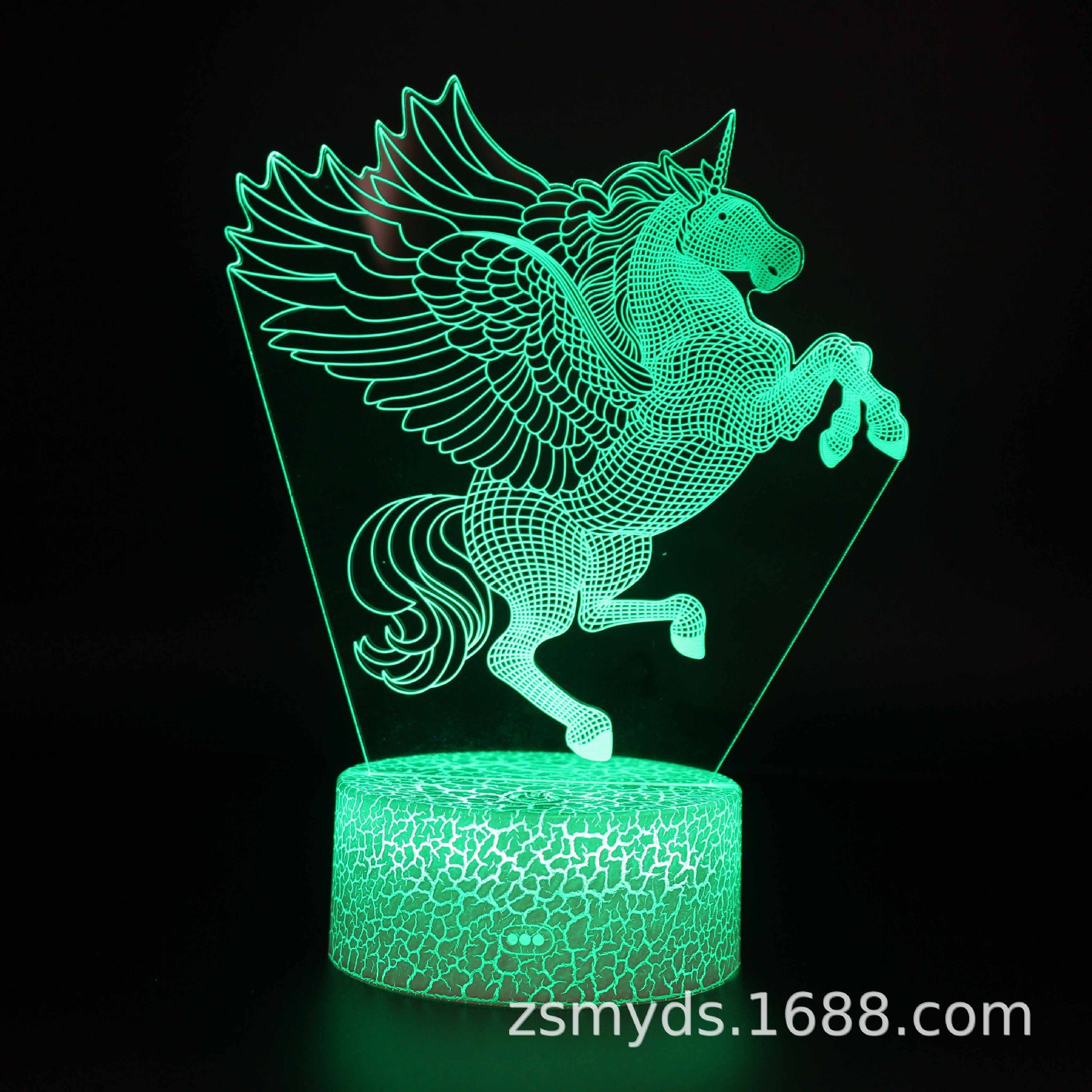 Comercio electrónico transfronterizo dedicado a la serie unicornio 3D lámpara de mesa LED lámpara de regalo creativo visual estéreo colorido luz de la noche