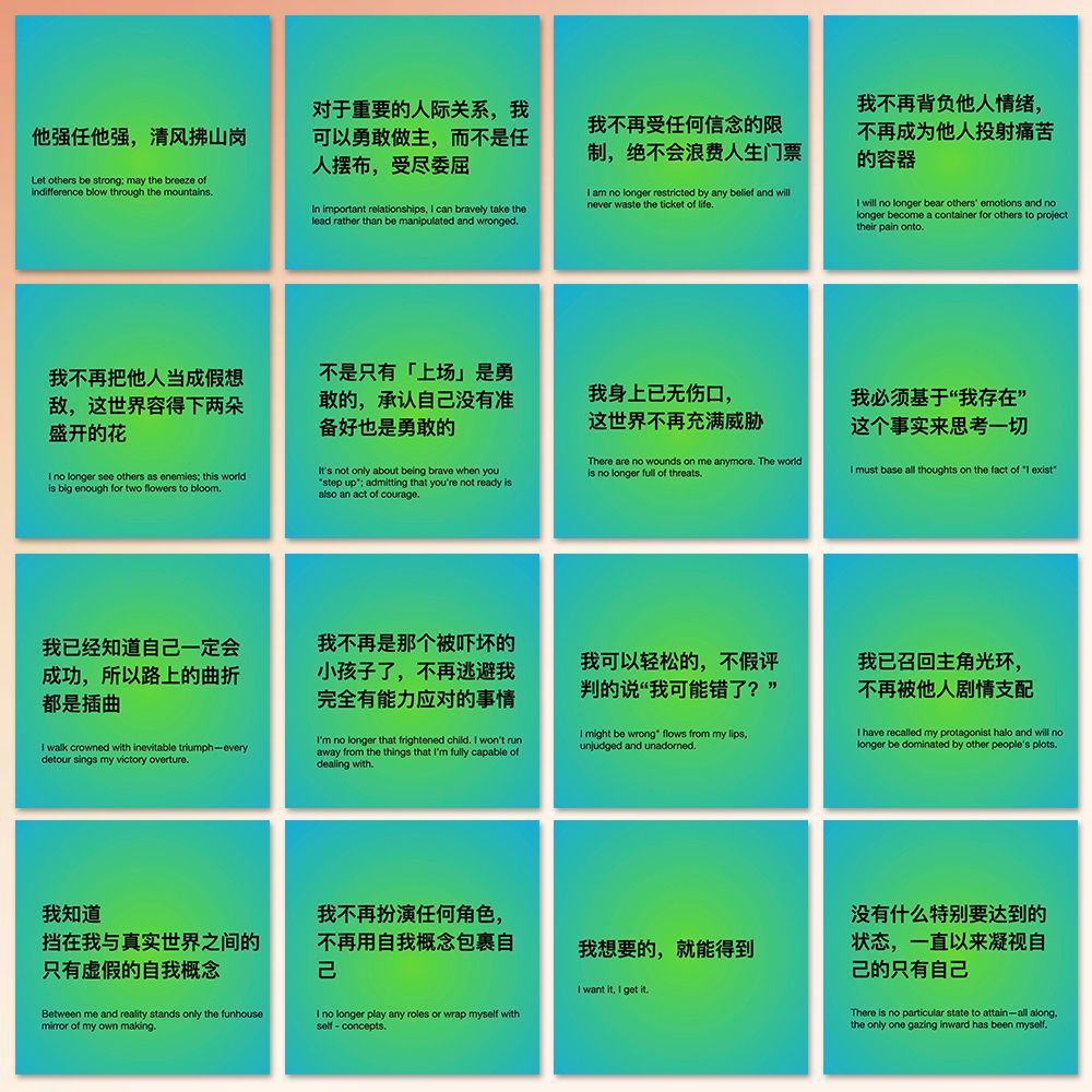 324 auto-sugestiones poder de energía positiva pegatinas anti-ansiedad ley de atracción rechazo de la fricción interna citas diy