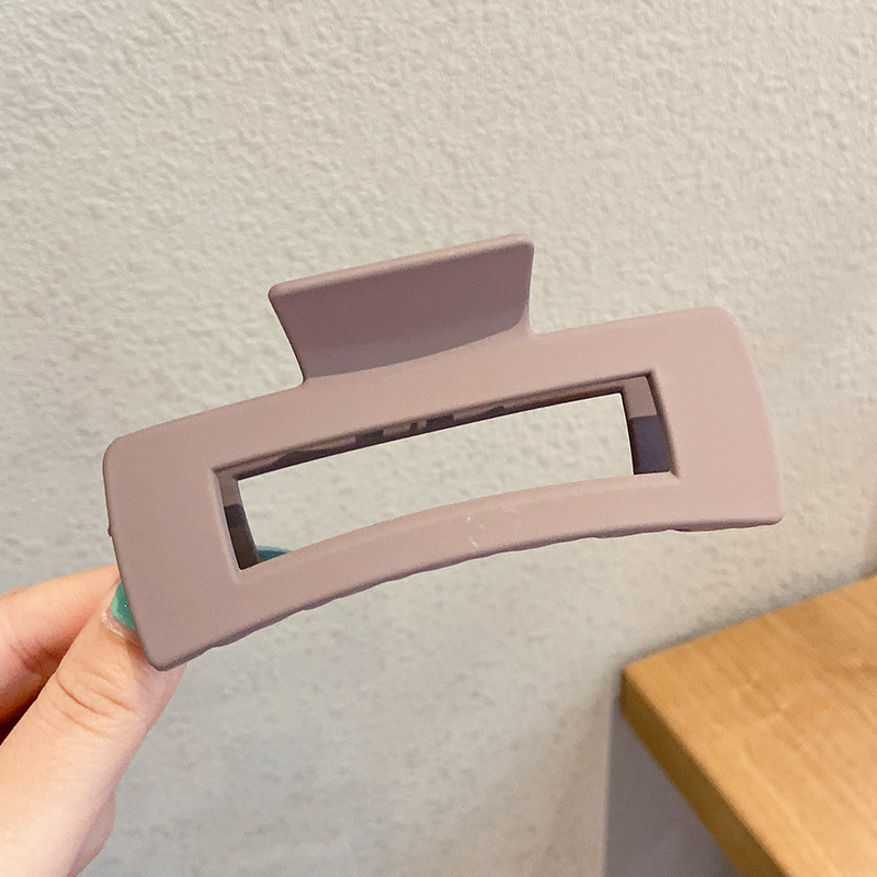 Accesorios para el cabello de pinza de tiburón de acrílico grande de Corea, clip de agarre para el cabello de disco simple, tocado de horquilla de cabeza femenina al por mayor