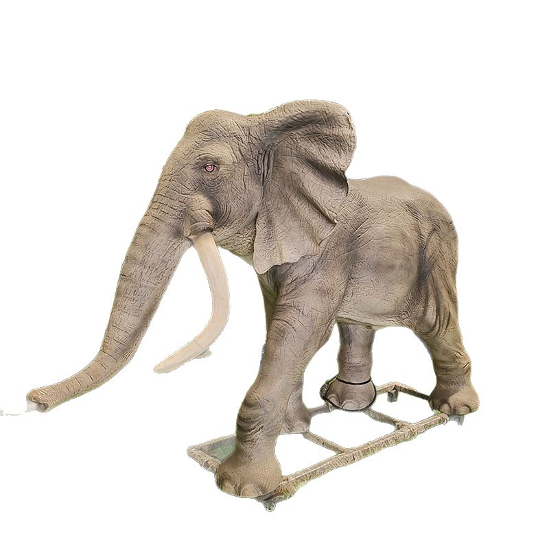 Simulación de animales, elefantes grandes, productos de simulación, escultura de dinosaurios de silicona, paisaje, exposición de dinosaurios