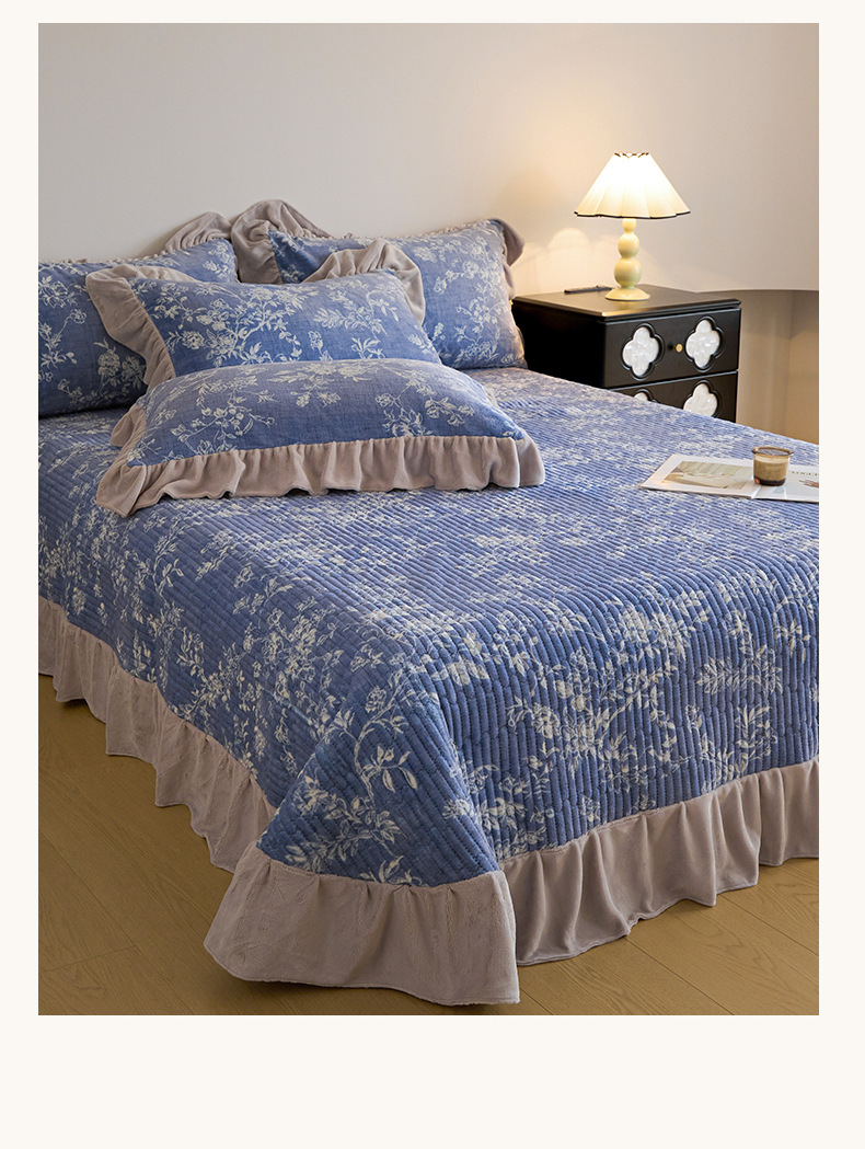 Completo copripiumino 4 pezzi stile vintage boho floreale fleece_voghion.com
