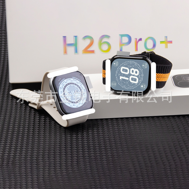 Cross-Border Hot Selling H26Pro+ Bluetooth Smart Watch Heart Rate Blood Oxygen Monitoring Sports Outdoor Helloplum Wholesale