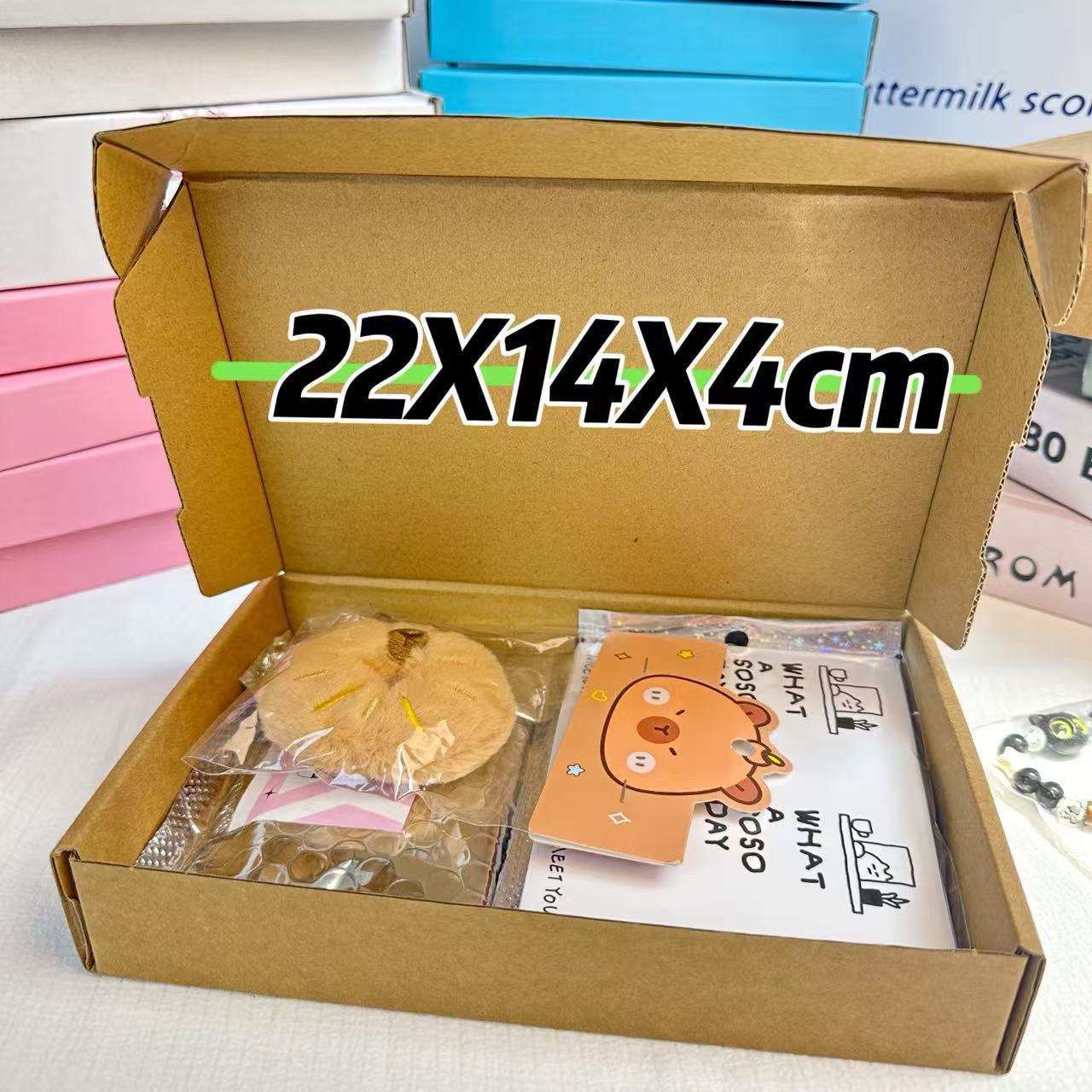 Tarjeta de tarjeta Kraft Aircraft Box tarjeta pequeña caja de embalaje avanzada caja de entrega grande caja de regalo rectangular caja de papel