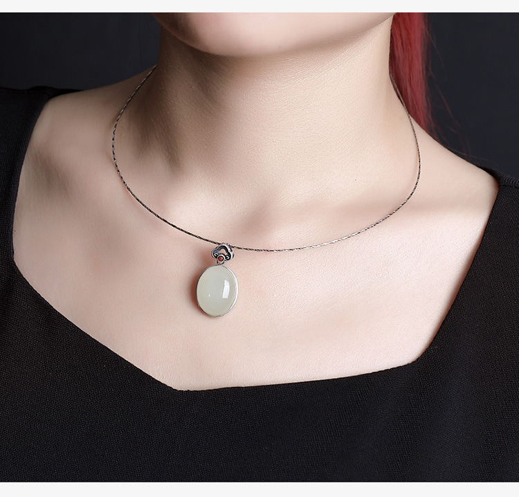 Dây chuyền bạc S925 nữ tối giản có thể điều chỉnh độ dài — Vòng cổ đơn chi tiết 8