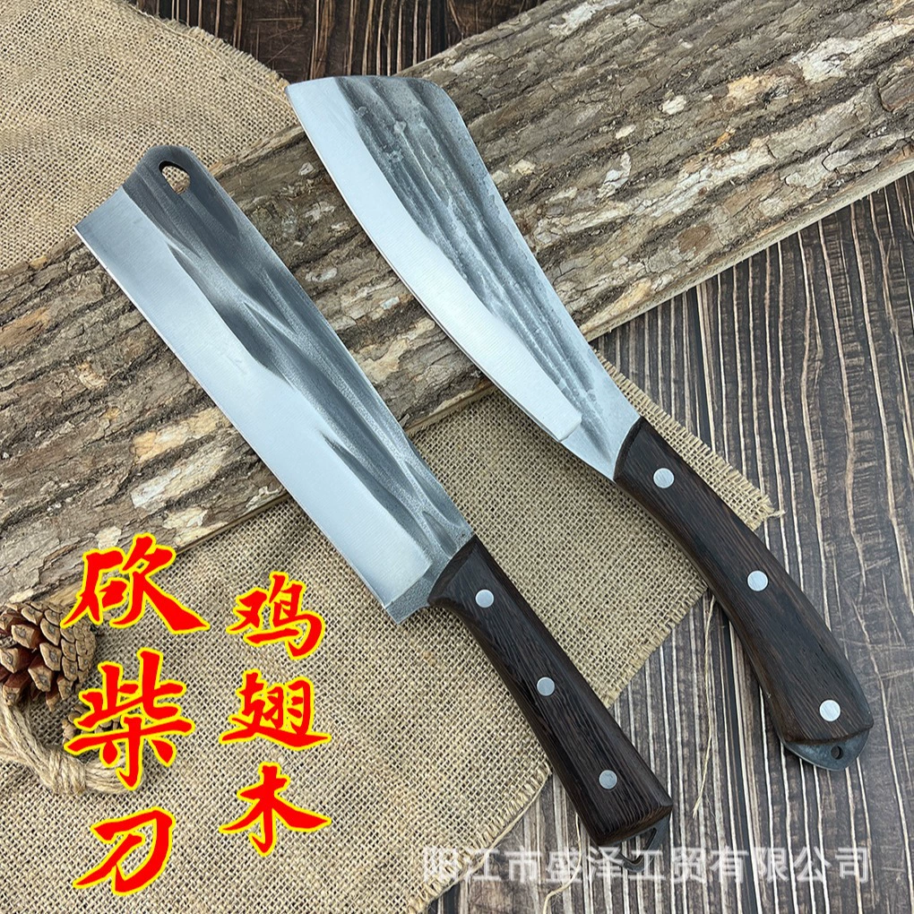 Акционная кость-рубящий нож ручной ковки, топорик с утолщённым лезвием и повышенной твёрдостью, походный нож для заготовки дров