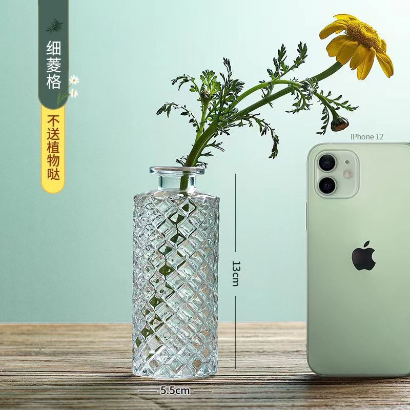 Jarrón creativo combinación árbol patrón vintage jarrón decoración ins viento neto rojo moderno simple jarrón de vidrio al por mayor