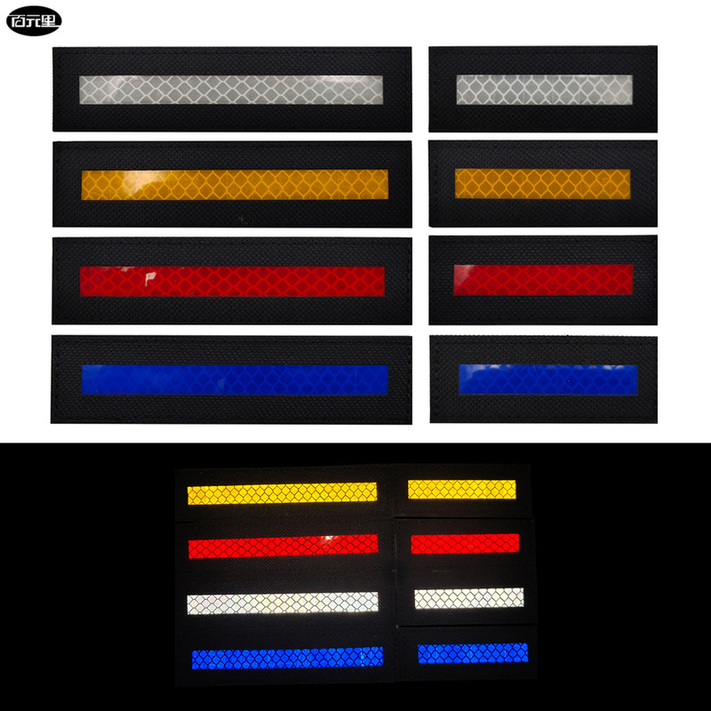 Laser Cut Reflective Strip Nylon Armband Velcro Night Identification Chapter Backpack Patch Chest Morale Chapter Patch