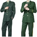 全新春秋冬常服正装套装松枝橄榄西装中山领制式商务演出表演常服