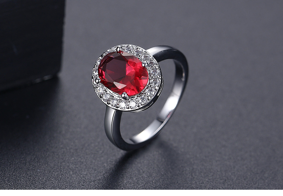 Fashion Simple Style Geometric Copper Plating Inlay Zircon Rings