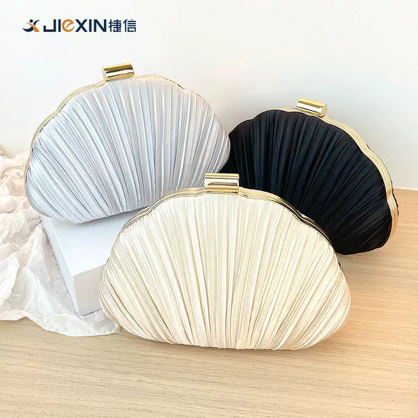 Cross-Border New Shell-Shaped Box Bag, Evening Bag, Creative Hand-Held Banquet Bag, Fashionable Evening Dress Cross-Border Women's Bag