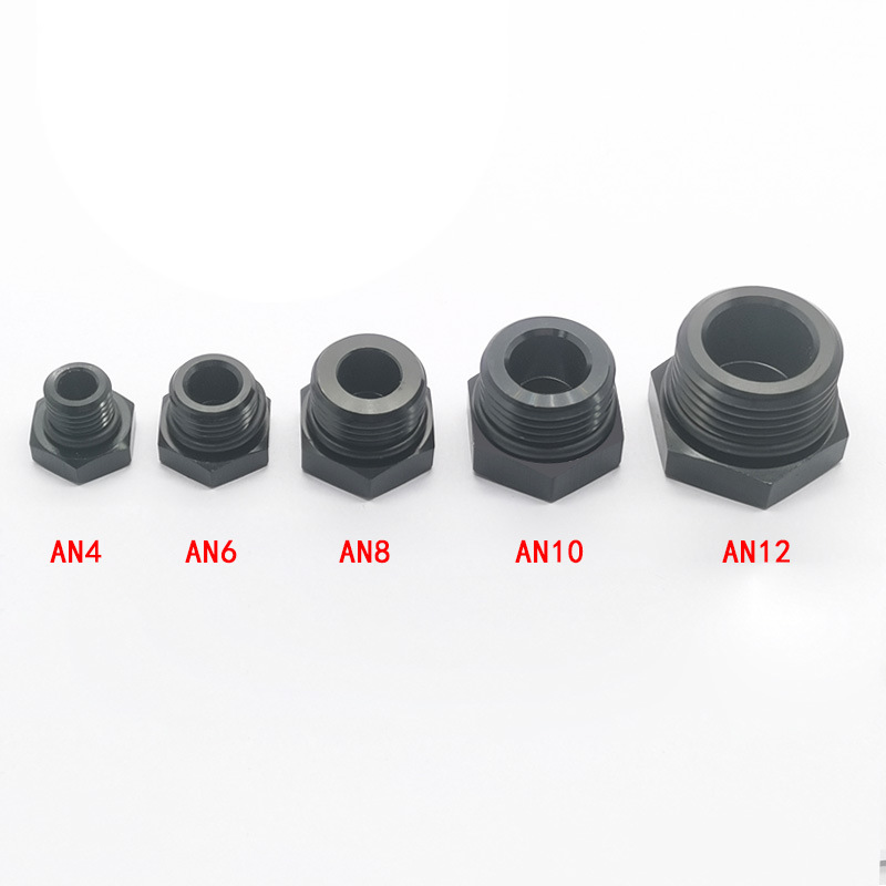 Adaptador de Filtro de Combustible Roscado AN8 para Piezas de Automóviles, Conector de Conversión con Enchufe Hexagonal y Junta Tórica