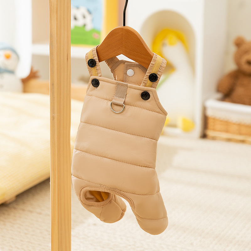 Otoño y invierno gatos lindos pantalones de cinturón de cuatro patas ropa de algodón perros calientes y gruesos ropa de gato de mascota tailandesa