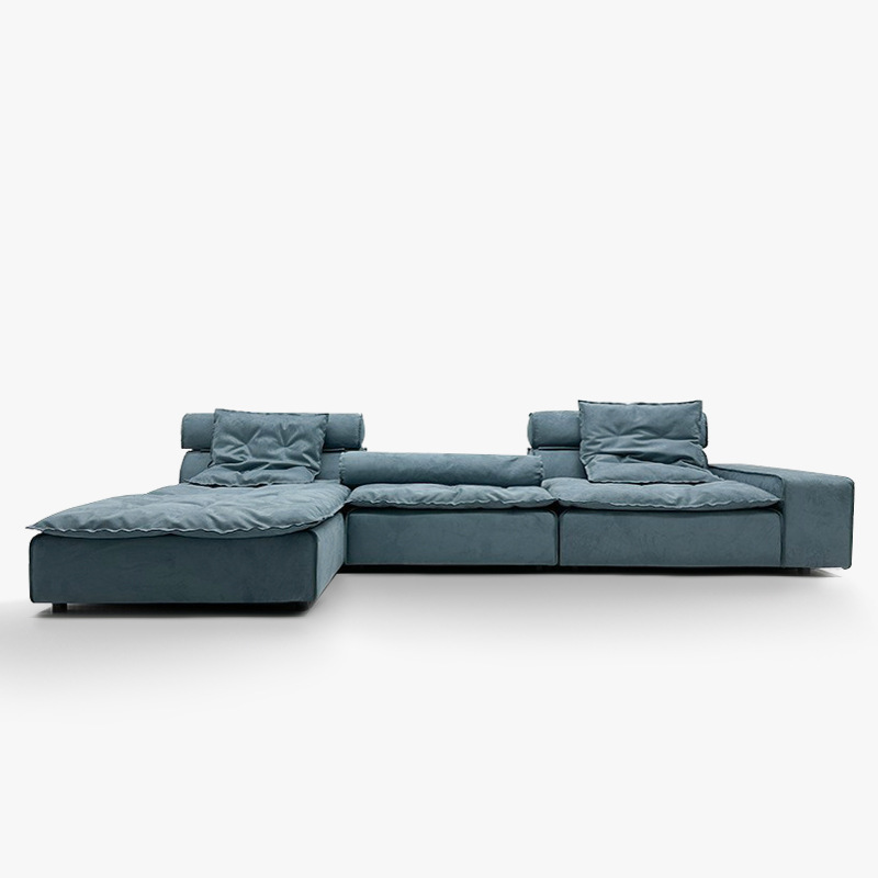 Miami Fabric Sofa, Italian Minimalist Bean Module Lazy Designer Living Room Set, Sand Fabric Sofa