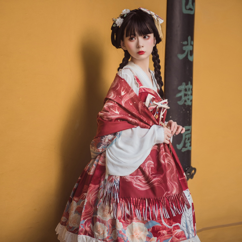 Moon Mu lolita bufandas bufandas originales otoño y invierno engrosado calentamiento bufandas de cachemira para mujeres de doble uso largo versátil