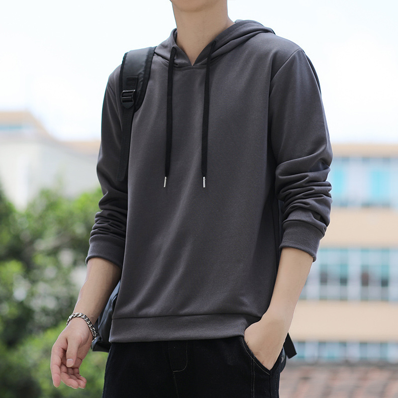 Sweater Spring and autumn season Thin section Hooded Long sleeve Schoolboy handsome Easy Korean Edition Trend Socket man clothes