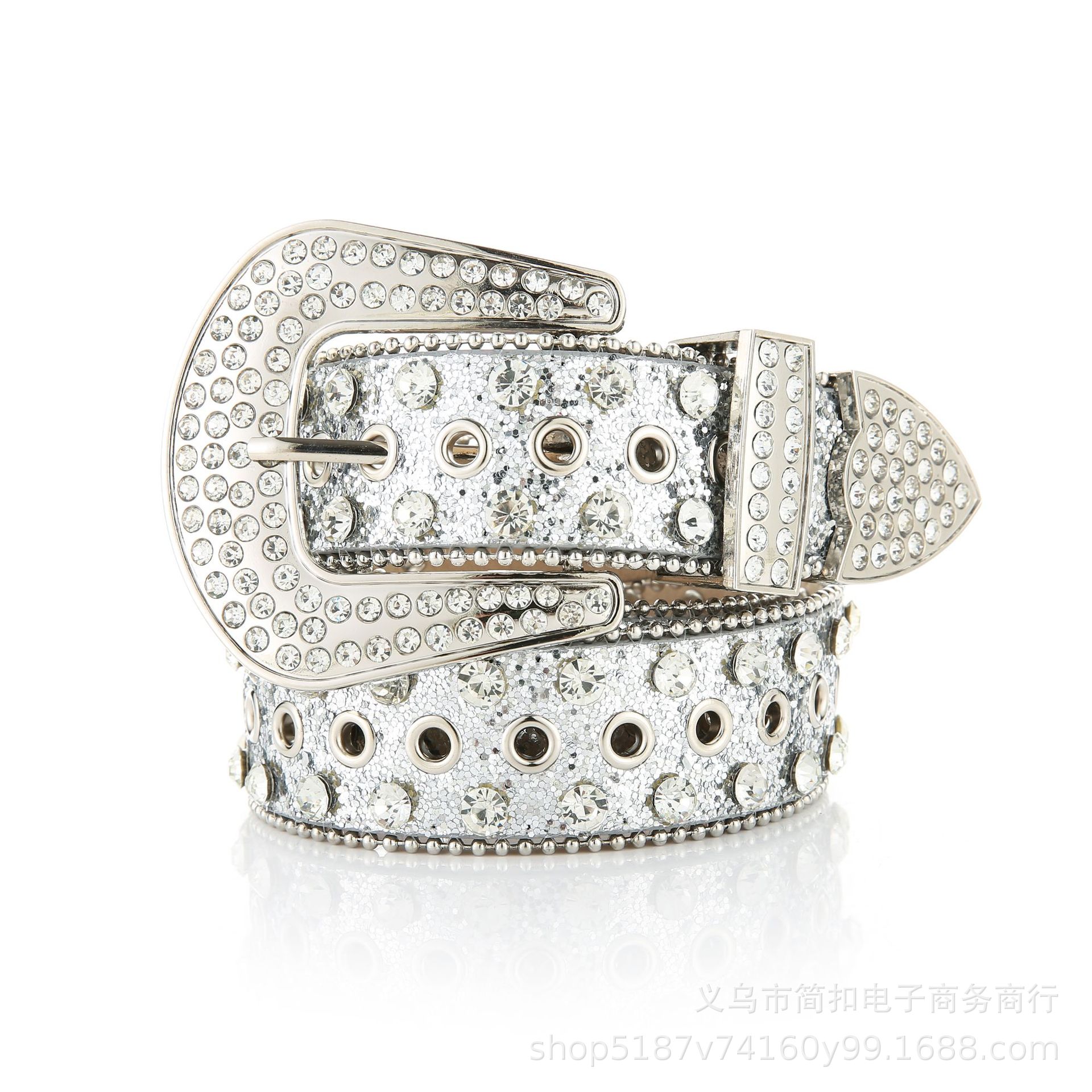 Nuevo cinturón de diamantes de imitación de las mujeres al por mayor cinturón ancho rhinestone incrustaciones decorativas de moda Pantalones vaqueros de la calle cinturón