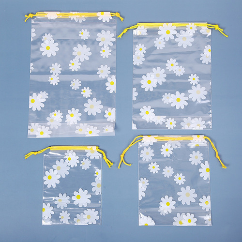 Daisy bunch pocket travel portable drawstring bag clothing packaging bag underwear underwear shoe plastic storage bag