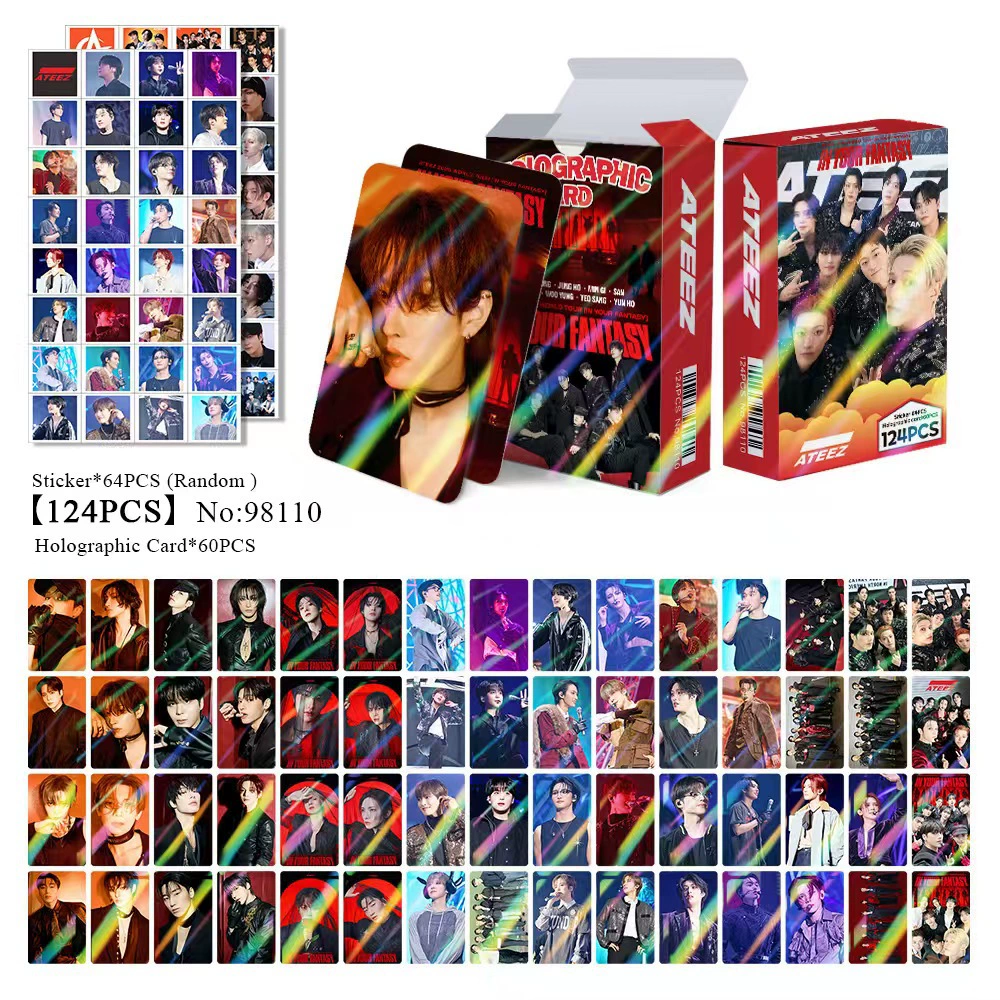 New Model Exclusively for Foreign Trade: 124 Holographic Cards, Total Chain Gidle Str Bptwice Celebrity Merchandise Lomo Small Cards