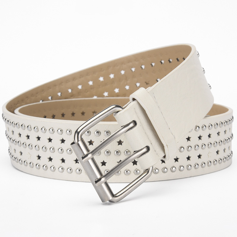 Cinturón Punk Hip Hop con Hebilla de Aguja de Piel Sintética con Estrellas para Jeans image 10