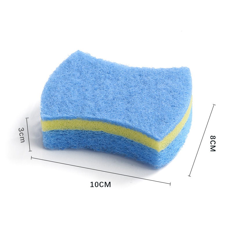 Fabricante con mango cepillo de limpieza esponja cocina olla de limpieza cepillo de lavado plato cepillo de lavado esponja cepillo de descontaminación engrosada