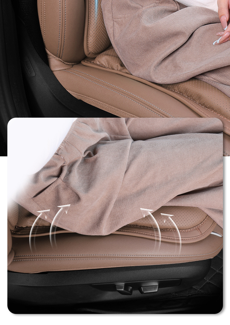 Suitable for Bmw, Mercedes-Benz, and Audi Car Seat Covers, Universal for All Seasons, Made of Nappa Leather, with Lumbar Support Cushion for the Rear Seats