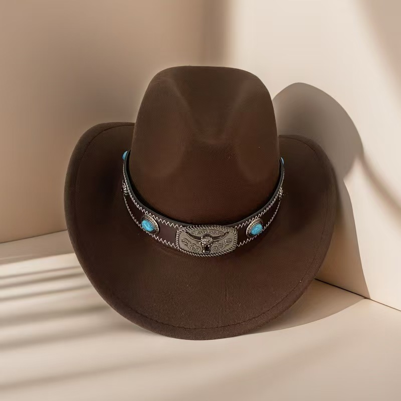 Sombrero de vaquero de fieltro – para bodas/fiestas temáticas, estilo western