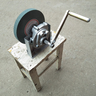 Hand-Operated Grinder with Bearing, Manual Grinder for Sharpening Kitchen Knives, Manual Sharpener, Grinder Stand, Gearbox Grinder