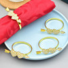 Hotel model room Chinese European -style napkin ring one arrow through a napkin buckle love lover love napkin ring