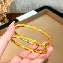 黄铜镀金手镯久不掉色KT猫轻奢高级感可爱小萌猫手环里外一色仿金
