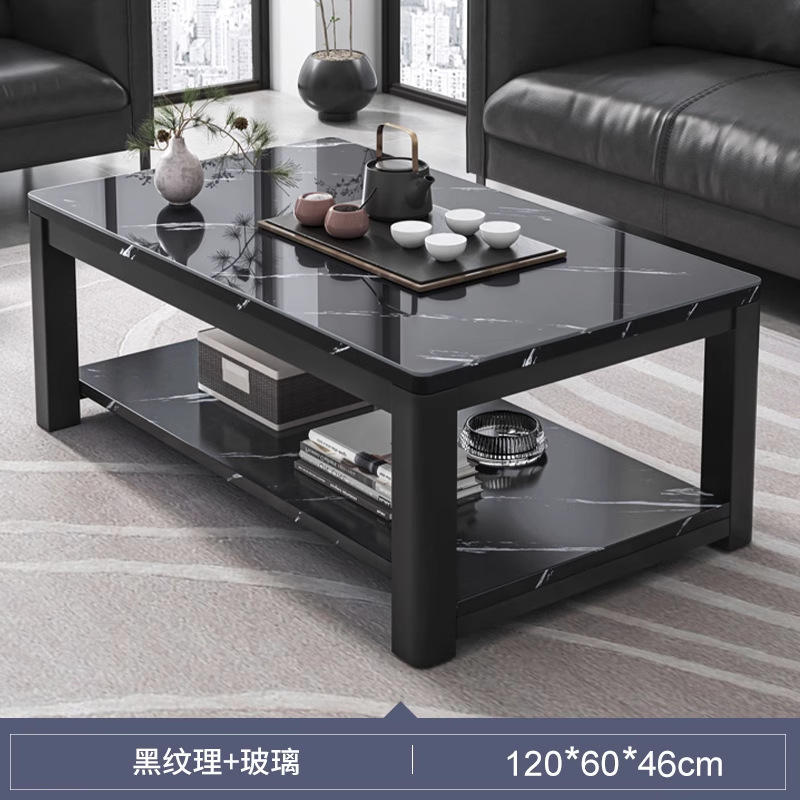 Sala de estar, mesa de centro para el hogar, mesa de té de vidrio templado, mesa de té minimalista, mesa de centro pequeña, moderna y sencilla, casa de alquiler