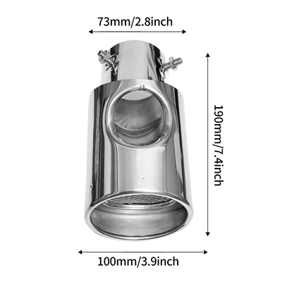 Exhaust pipe Series Touareg Prado Land Rover - silver
